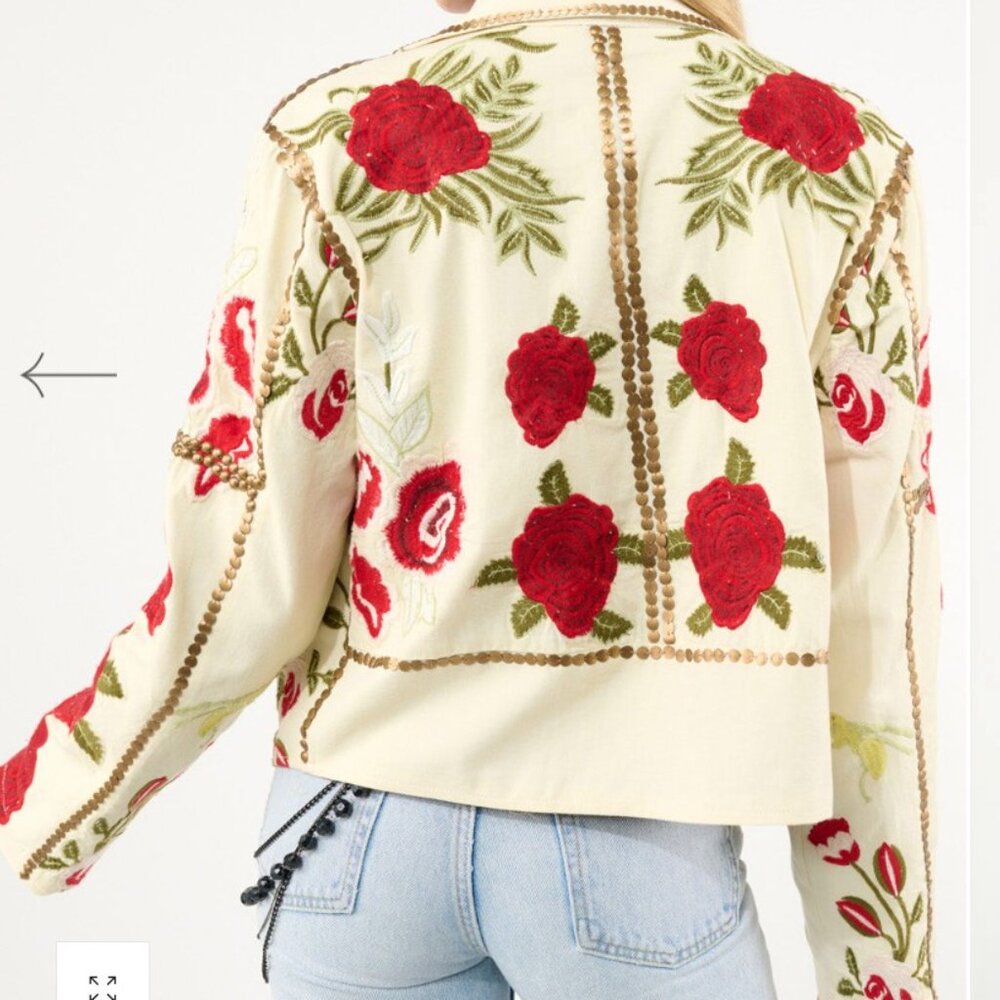 NWT Carmen Embroidered Jacket Sz XL - Picture 4 of 7